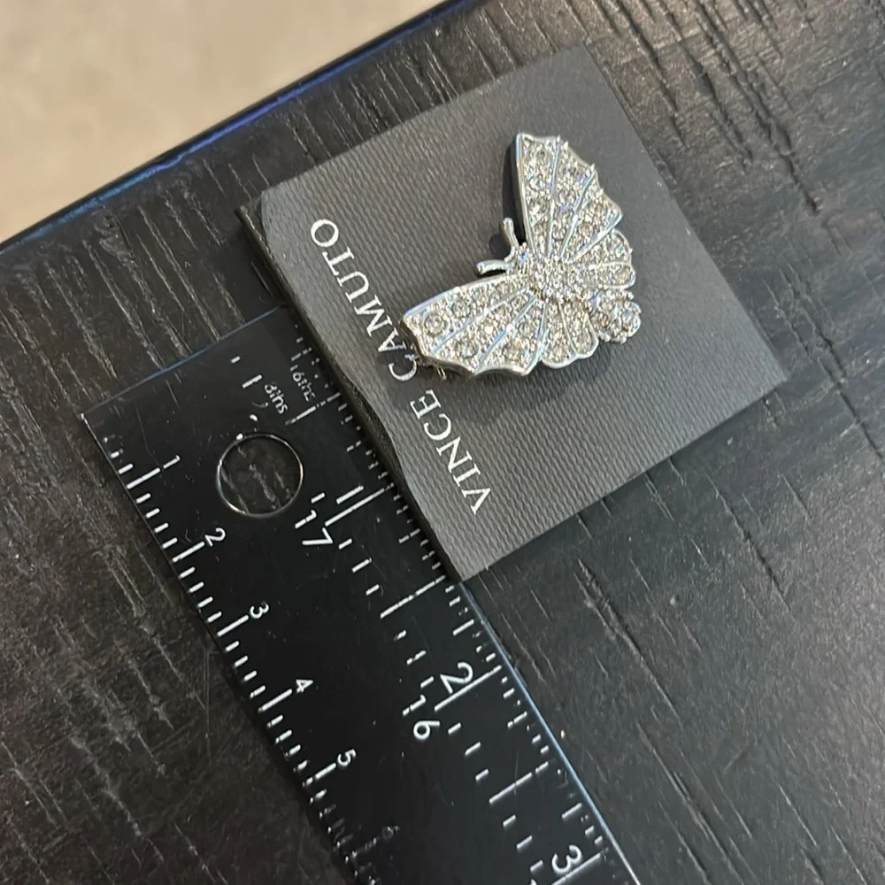 NWT Vince Camuto Silver Butterfly Rhinestone Brooch​